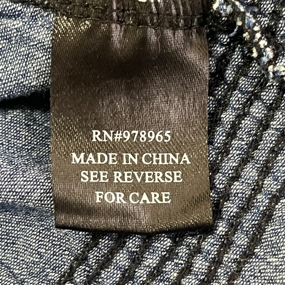 Indigo & Lace Womens Tiered Denim Smocked Dress Small Boho Cottage Prairie Maxi - Picture 9 of 9